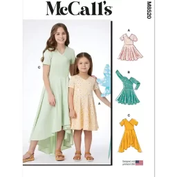 M8520 Children's and Girls' Knit Dresses