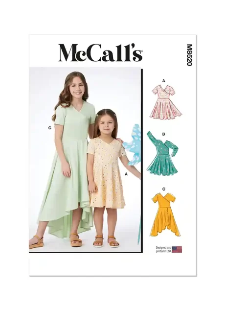 M8520 Children's and Girls' Knit Dresses