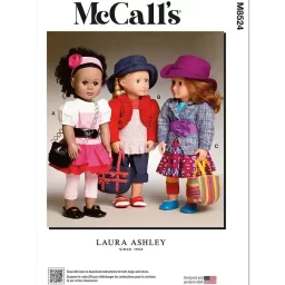 M8524 18" Doll Clothes by Laura Ashley