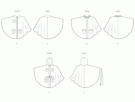 S3033 Misses' Capes