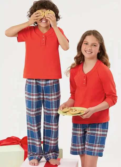 S3041 Children's, Teens' and Adults' Lounge Shorts, Pants and Knit Top and Tunic