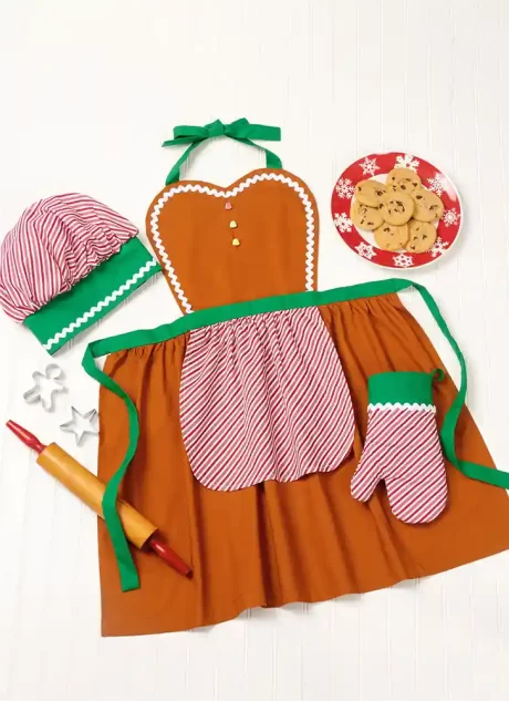 S3050 Children's and Misses' Apron, Mitts and Hat