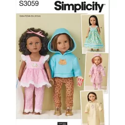 S3059 18" Doll Clothes by Elaine Heigl Designs