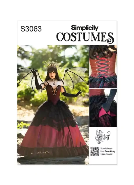 S3063 Misses' Corset and Skirt Costume by Raine Emery