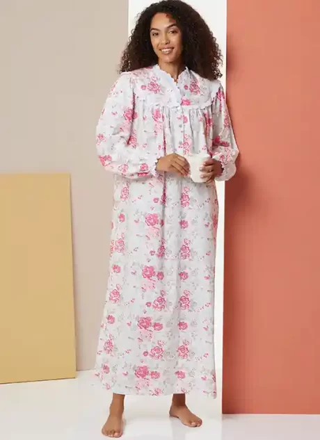 B7015 Misses' Nightgown with Sleeve and Length Variations