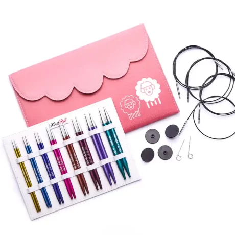 Knit Pro Zing De Luxe interchangeable circular knitting needle set