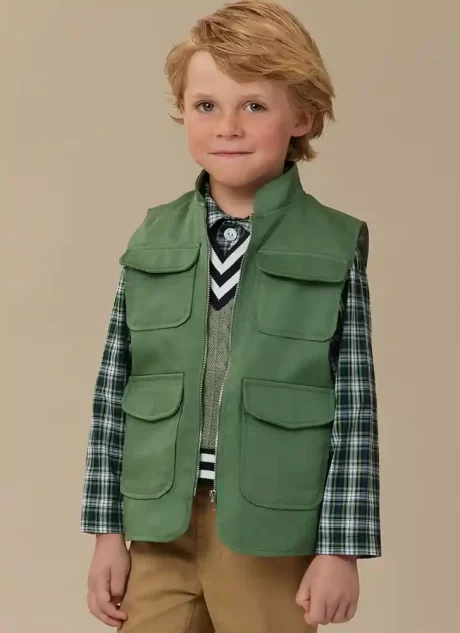 M8537 Children’s and Boys’ Vests, Top and Shirt - Image 4