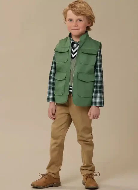 M8537 Children’s and Boys’ Vests, Top and Shirt - Image 3