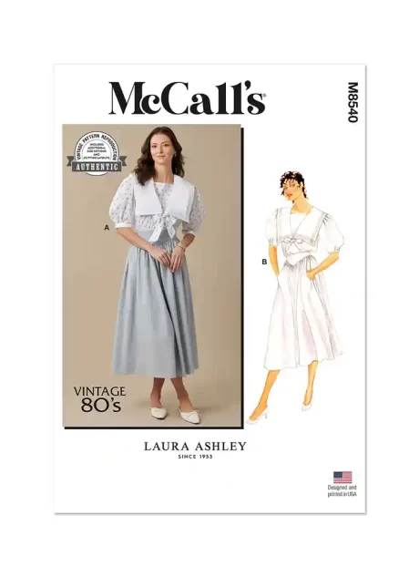 M8540 Misses' Top and Skirt by Laura Ashley