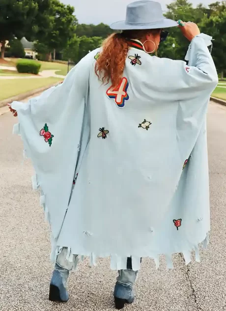 ME2102 Misses' Bomber Cape by The Corny Rainbow