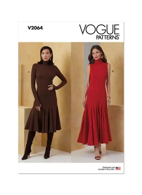 V2064 Misses' Knit Dresses