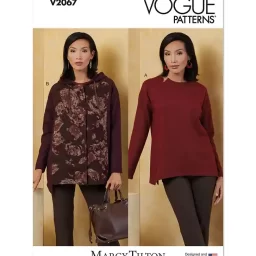 V2067 Misses' Knit Top and Jacket by Marcy Tilton