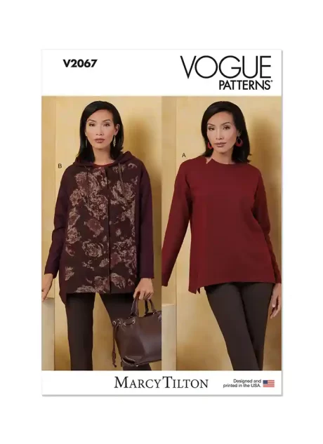 V2067 Misses' Knit Top and Jacket by Marcy Tilton