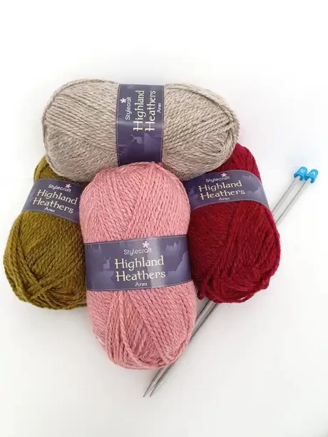 Highland Heathers, Aran Yarn