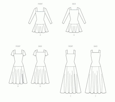 M8551 Misses' and Miss Petite Knit Dresses