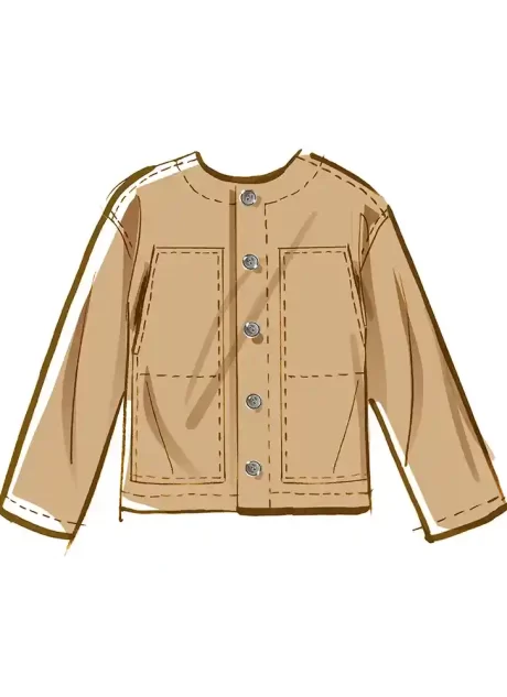 M8565 Unisex Jacket with Collar Variations