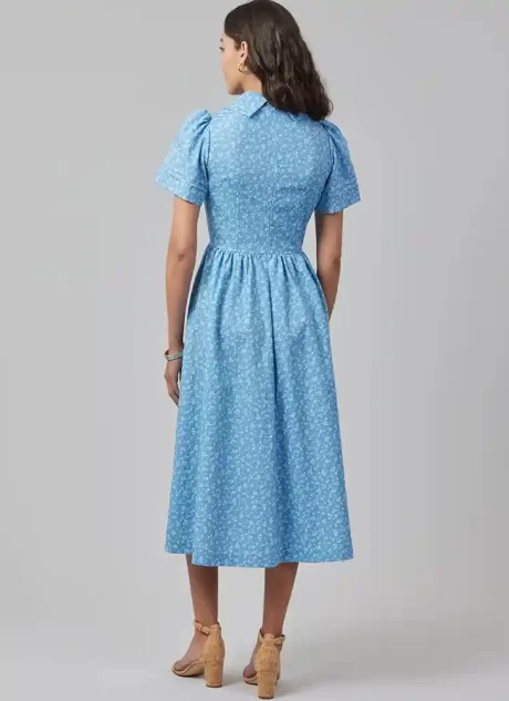 M8569 Misses' Dress with Sleeve Variations and Top by Laura Ashley