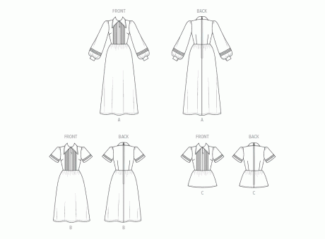 M8569 Misses' Dress with Sleeve Variations and Top by Laura Ashley