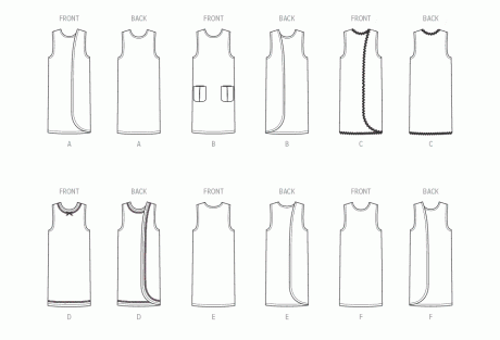 M8571 Misses' Wrap- A- Rounder Dress in Six Versions