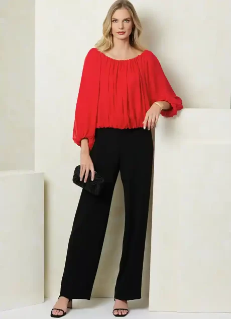 V2091 Misses' Top with Length Variations