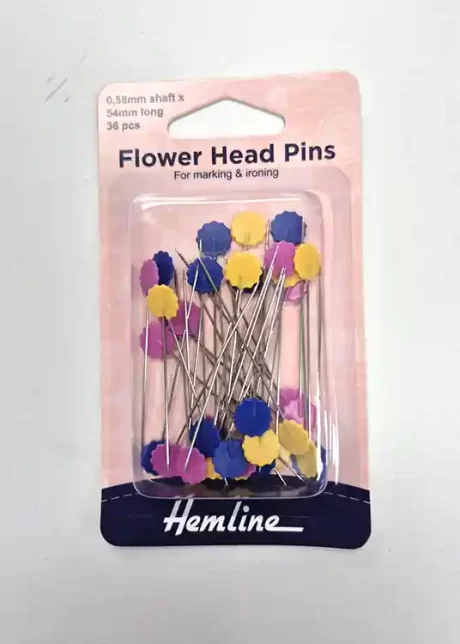 Hemline Flat Flower Head Pins